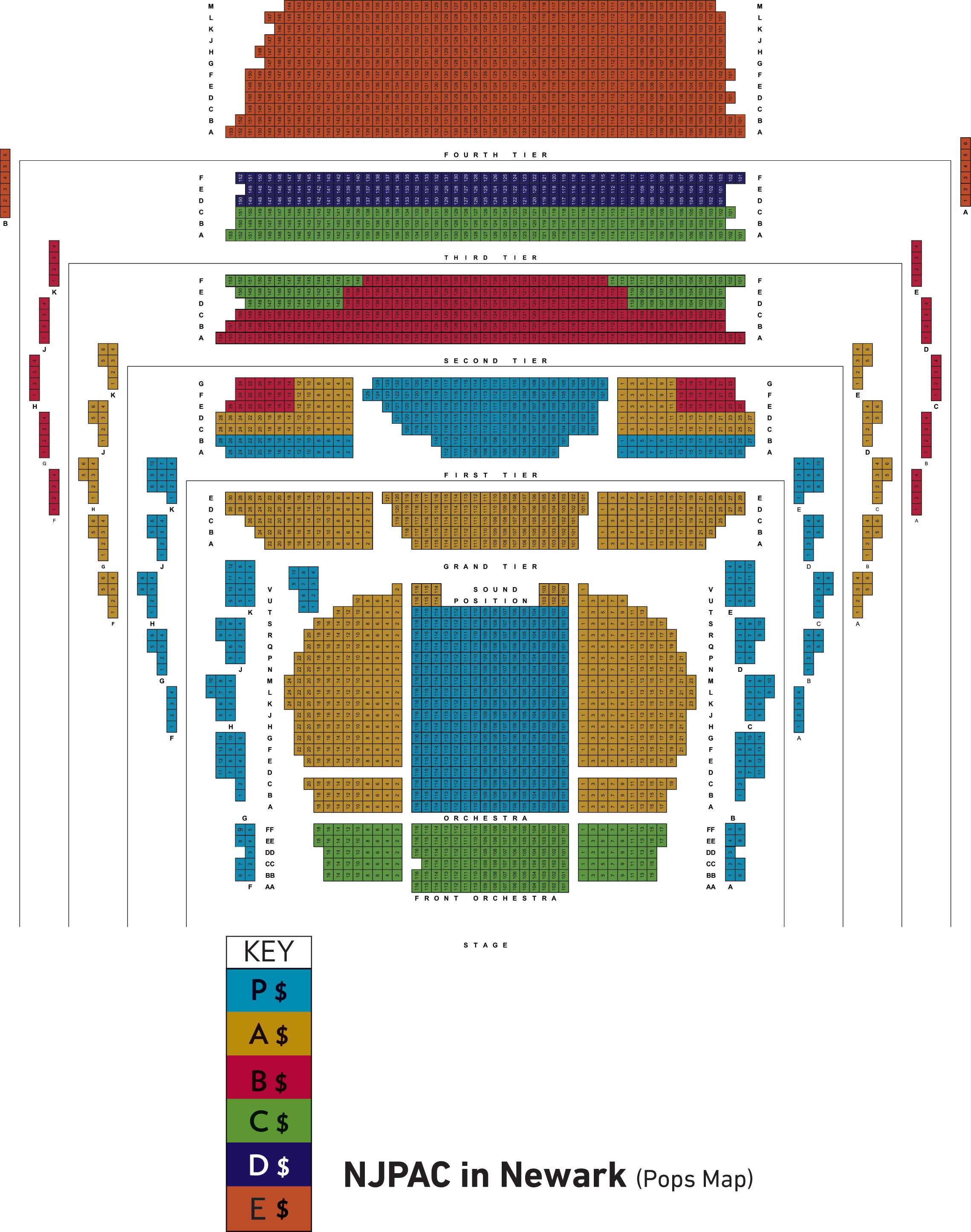New Jersey Performing Arts Center Seating Chart