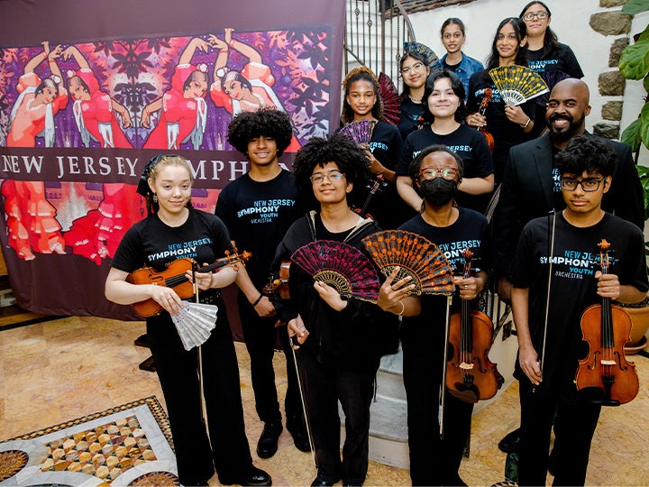 New Jersey Symphony Youth Orchestra members at the Spring into Music Gala &amp; Auction