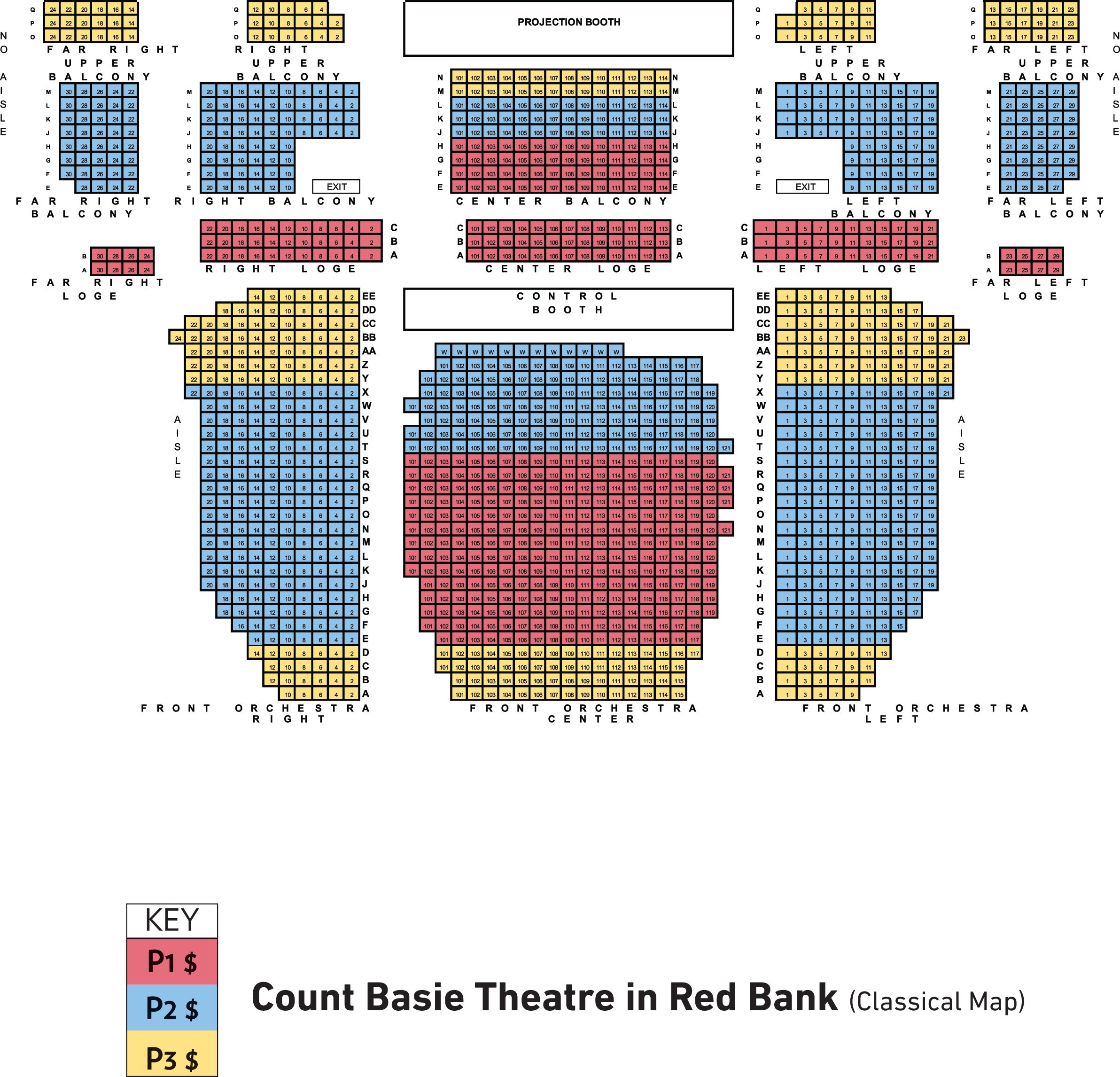 Count Basie Virtual Seating Chart