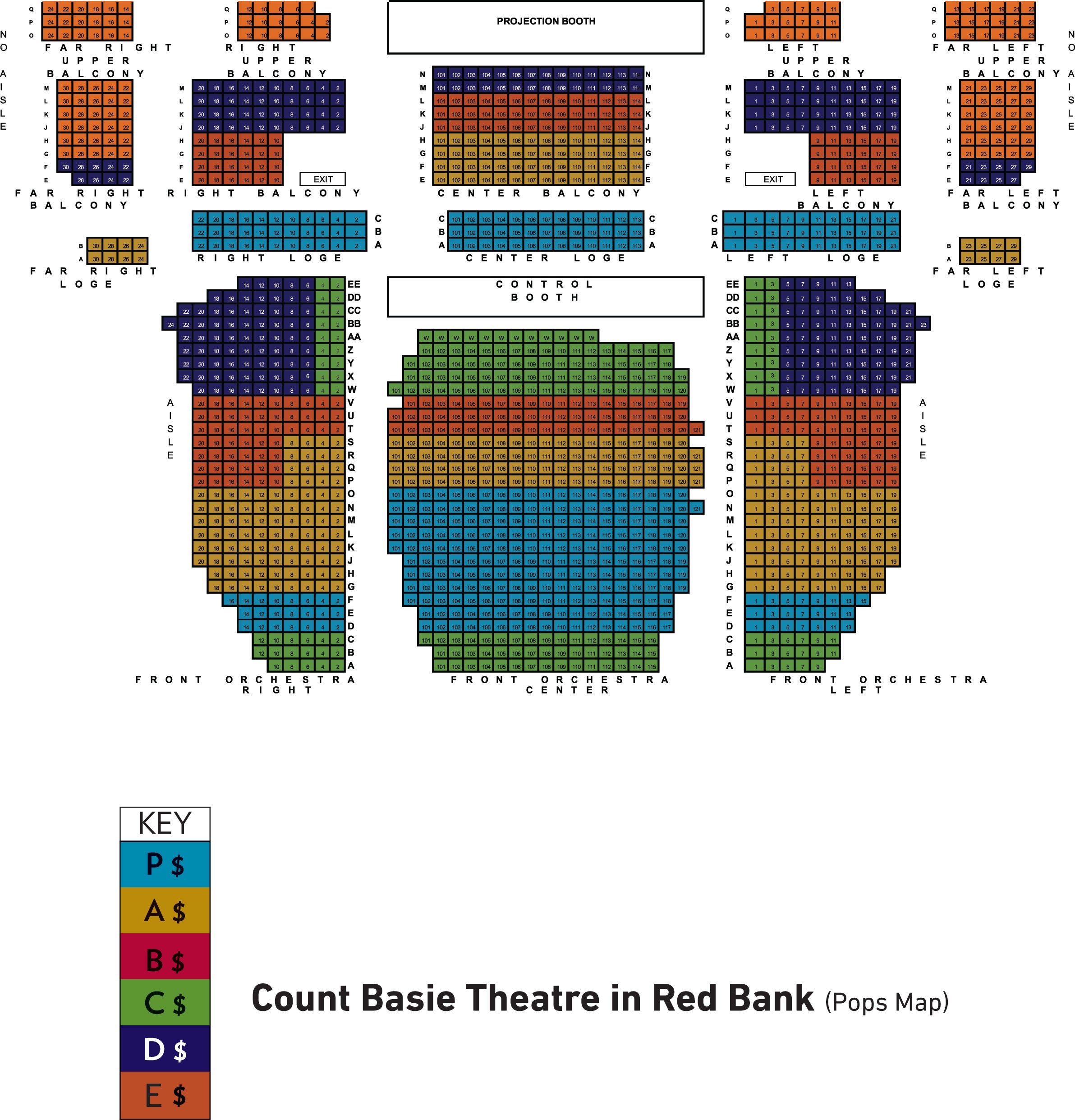 Count Basie Seating Chart